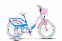 Детский велосипед Stels Pilot-190 16" V030 Белый розовый голубой 2022 - магазин СпортДоставка. Спортивные товары интернет магазин в Каменск-Уральском 