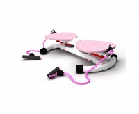 Фитнес платформа DFC "Twister Bow" с эспандерами розовый s-dostavka - магазин СпортДоставка. Спортивные товары интернет магазин в Каменск-Уральском 